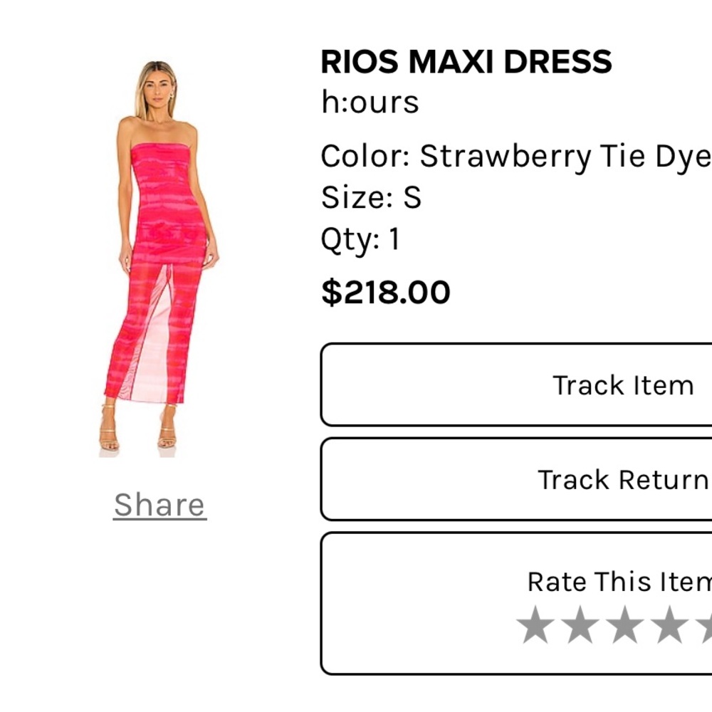 h:ours Rios Maxi Dress Size Small